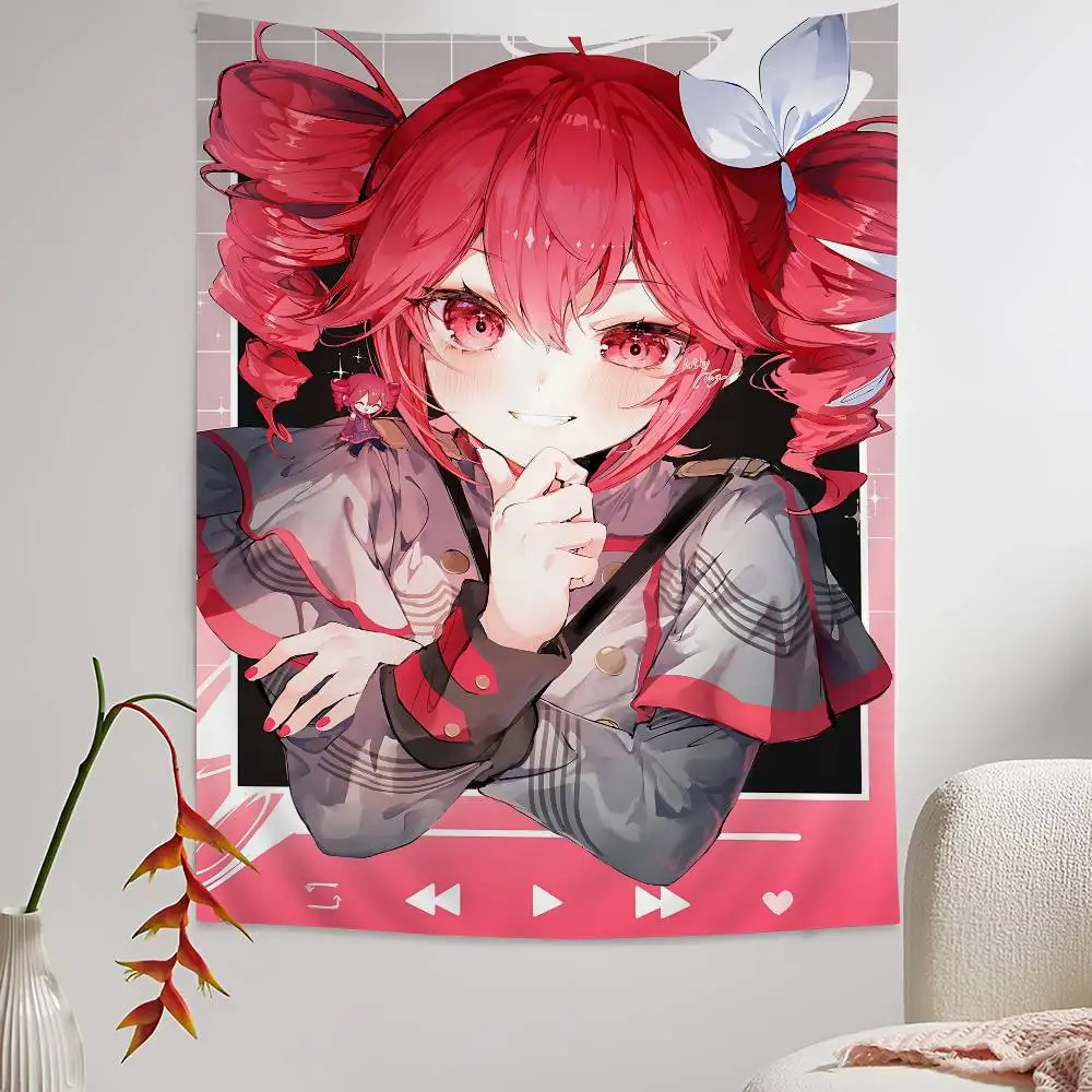 شعبية Vocaloid T-Teto لطيف فتاة الرسم البياني نسيج لغرفة المعيشة المنزل النوم ديكور ديكور فني للمنزل