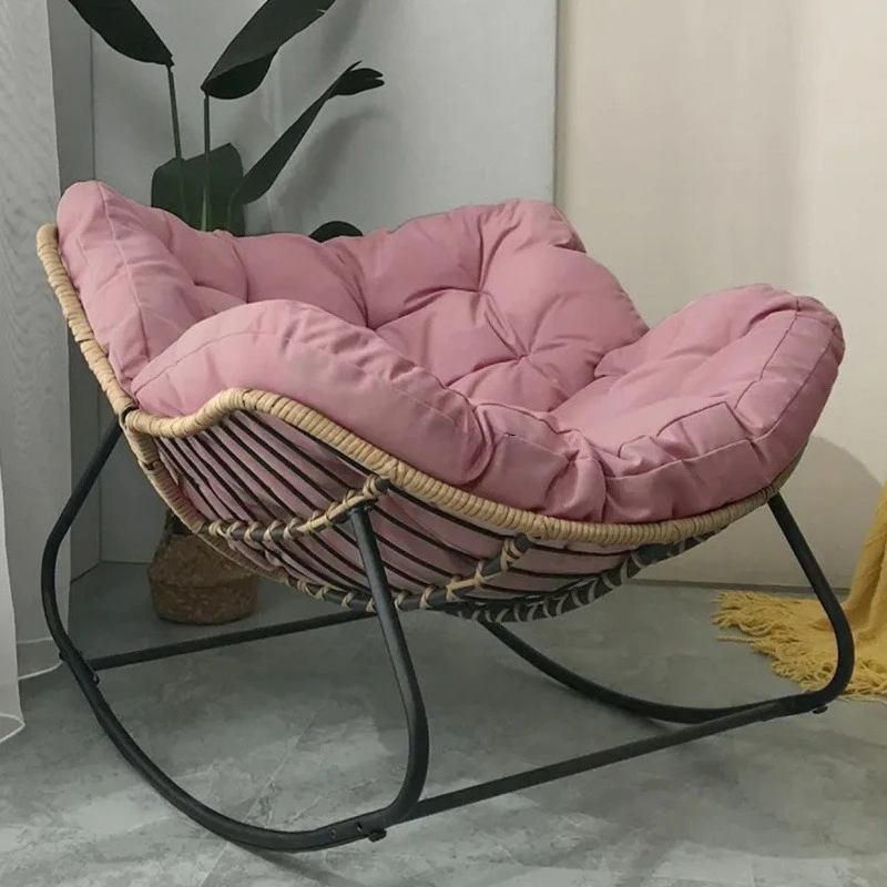 Birdhouse Rocking  Cradle Cradle Cradle Nordic Living Room Balcony Rattan Chair Rocking  Oversized Adult Rocking