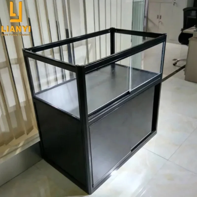 custom.Low-cost portable glass-aluminum display cabinet，Used trade show display cabinets