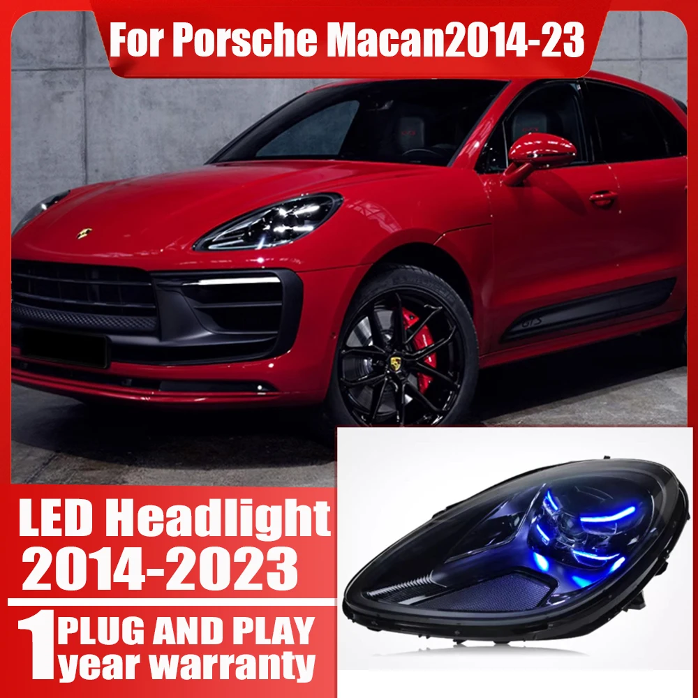 

2PC Car Light LED Matrix Laser Headlight For Porsche Macan 2014-2023 Upgrade Headlamp Assembly DRL Turn Signal Auto Accessories