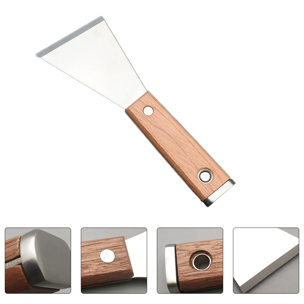 

1Pcs Professional Polished Scraper Steel Blades Lightweight Efficient Wall Cleaning Putty Cutter Polished Scraper