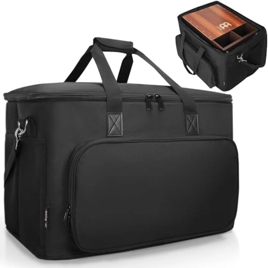 

Professional Large Cajon Box Drum Bag for Jumbo Size Cajon 14×21.3×15 Black Durable Waterproof Material with Padded Straps and