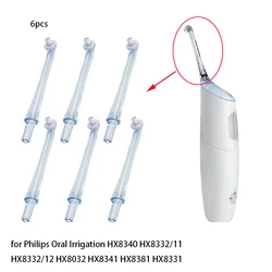 Boquilla DE irrigador Oral eléctrico, accesorios de repuesto originales para Philips HX8340, HX8341, HX8381, HX8331, 6 uds.