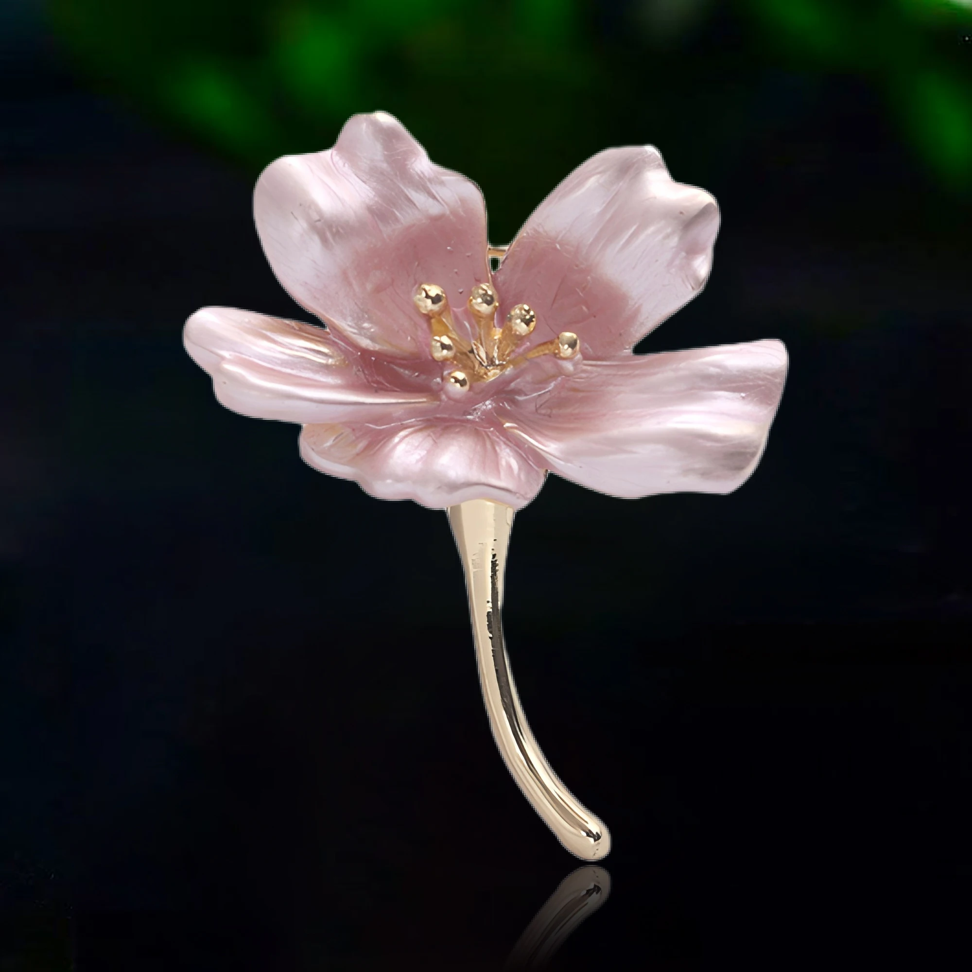 Enamel Cherry Blossom Brooches for Women Trendy Flower Pin Plant Lapel Pins Event Funny Luxury Gifts New Year Friends Decoration