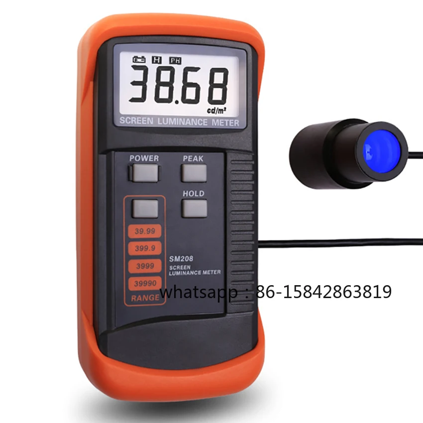 

SM208 Screen Brightness Meter Portable Luminance Meter with Mini Light Detector 0.01-39990cd/m