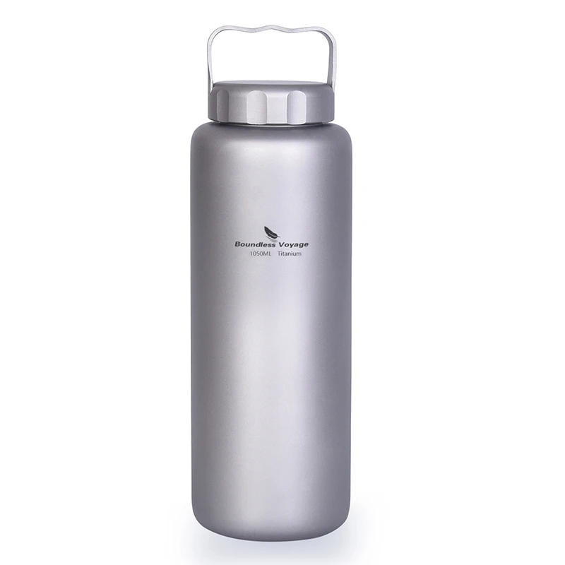 

Boundless Voyage Camping Tableware Titanium Water Bottle 1050ml Wide Mouth Bottle Outdoor Picnic Travel Drinkware Sport Bottle