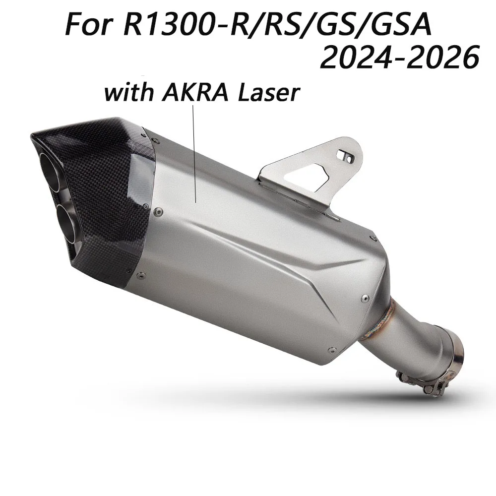 Motorcycle Exhaust Muffler For BMW R1200GS R1200GSA R1250GS R1250GSA R1300GS R1300GSA R1300R R1300RS 2013-2026 Slip on Tailpipe