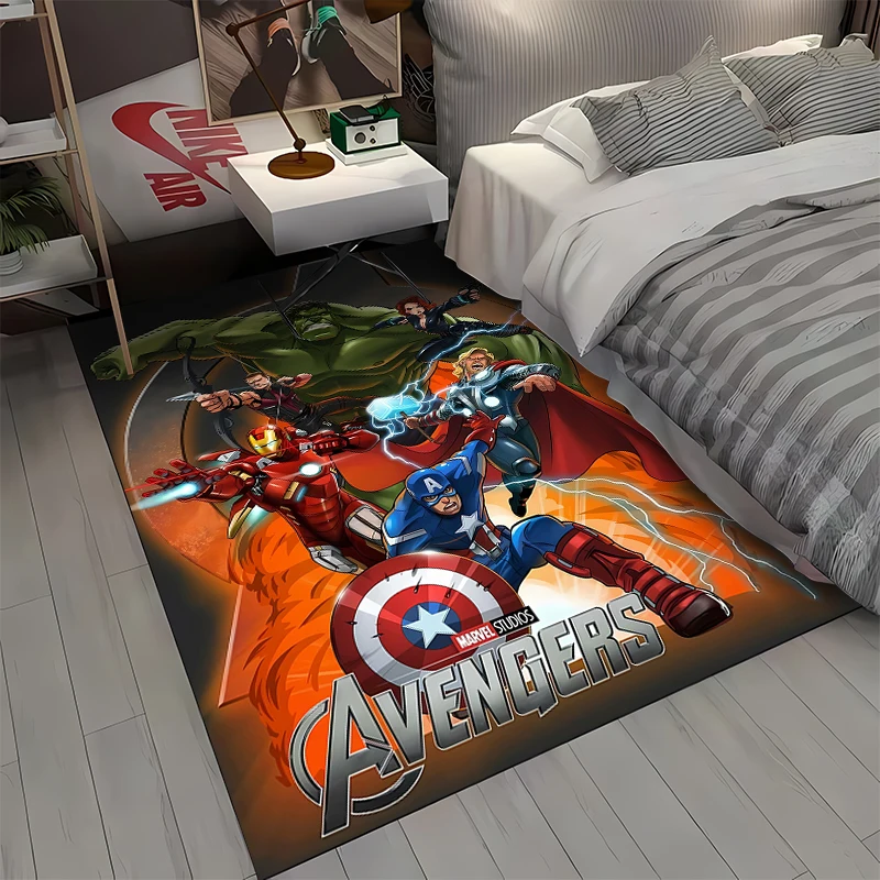 Disney Marvel-Avengers Superhero tappeti per camera da letto soffici tappeti per pavimenti quadrati soggiorno tappeti per la decorazione della casa