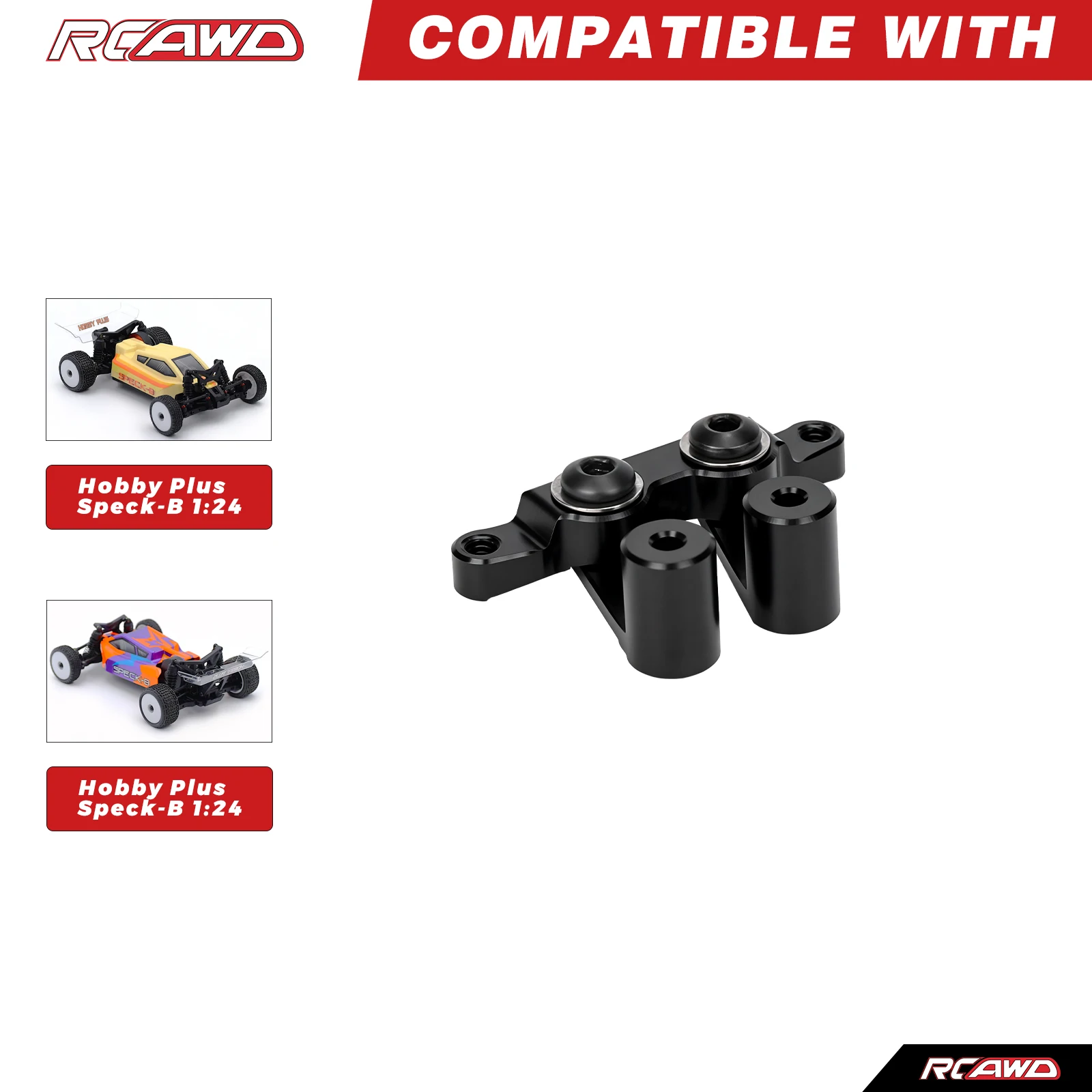 

Рулевой механизм RCAWD для багги Hobby Plus Speck-B 1/24 2WD, совместимый с HPI Maverick MICROBE, компоненты рулевого управления, запчасти для тюнинга