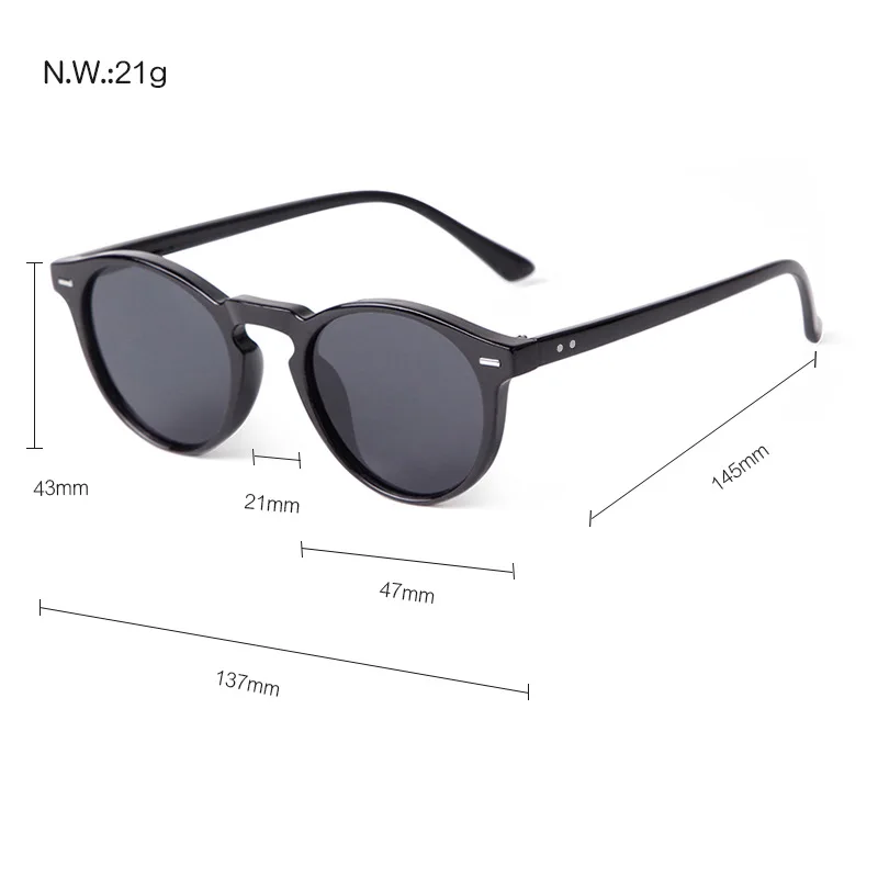 Vintage Mode Runde Sonnenbrille für Damen und Herren 2024 Markendesign Retro Nieten Gelbe Blaue Gläser Eckige Sonnenbrillen Unisex – Detail 5