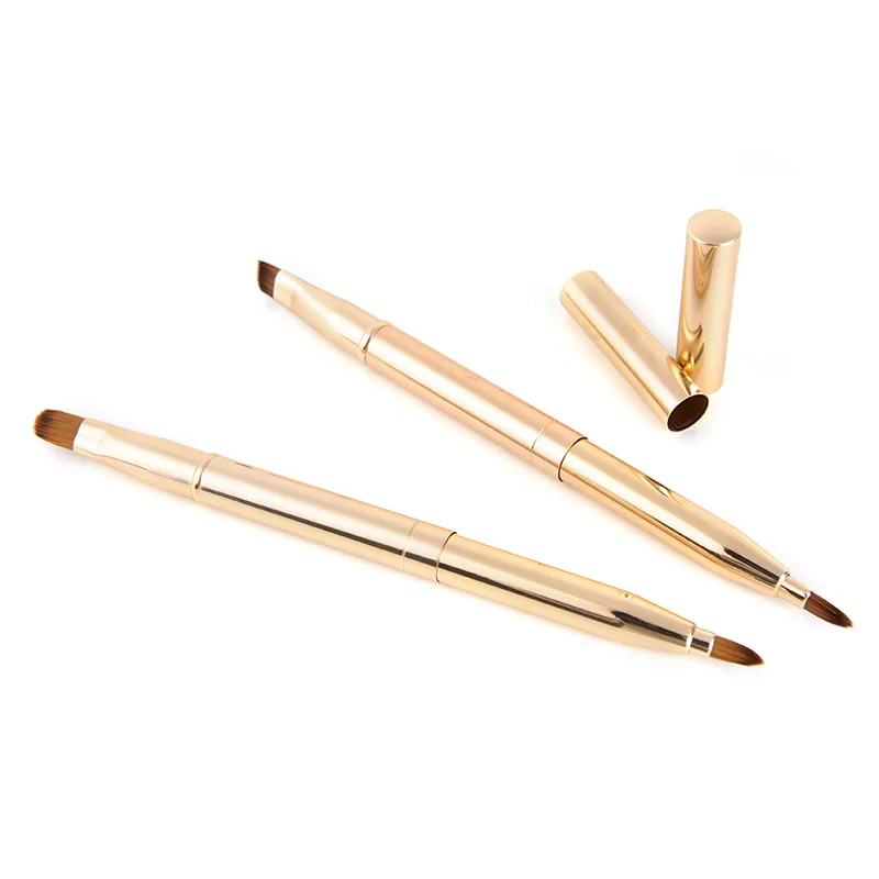 Double-headed Brush Retractable Lip Brush Eye Liner Eyeshadow Eyebrow Brush