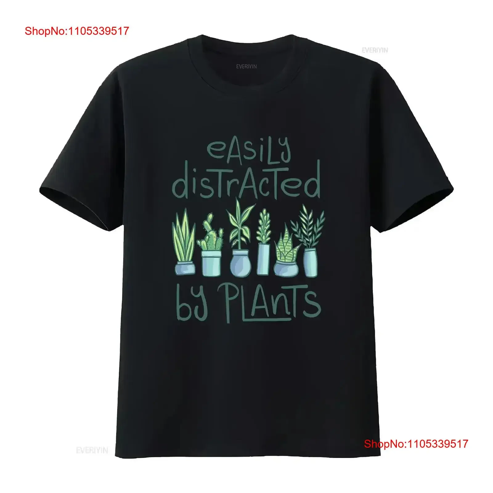 Easily Distracted By Plants Botanist Funny 100 Cotton T Shirt vintage Washed Casual Breathable Top For Everyday Wear vintage
