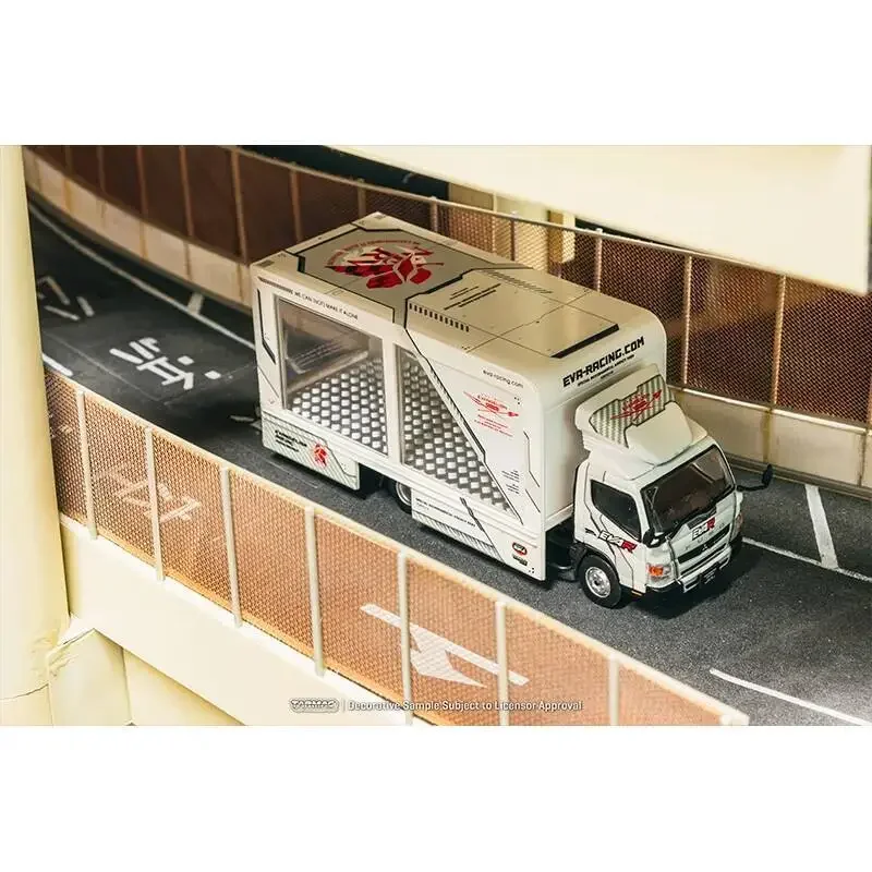 

Предпродажа Tarmac Works 1:64 Mitsubishi Fuso Canter EVA Racing, литая под давлением модель автомобиля, коллекция миниатюрных игрушек TW