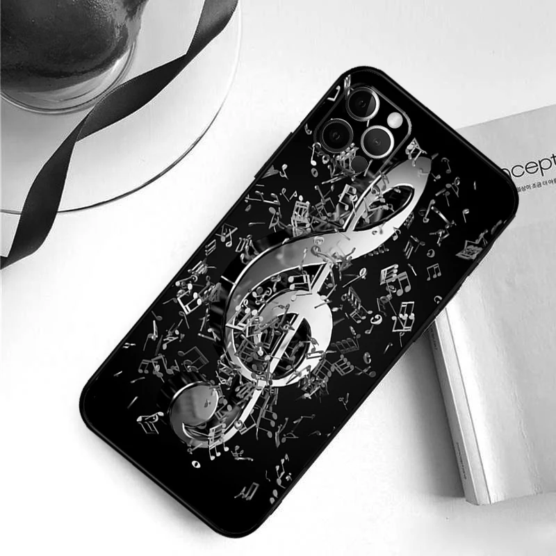 Piano Keys Musical Phone Case For iPhone 14 13 12 11 Pro Max Mini XS X XR 6 7 8 Plus SE 2020 Soft Cover Case