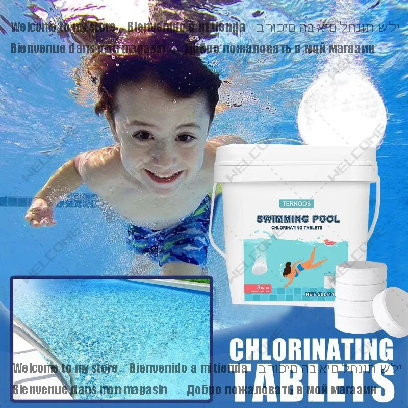 3 Zoll Chlor tabletten für Schwimmbäder, stabilisierte Chlor tabletten, 40 Pfund, Super chlor tabletten