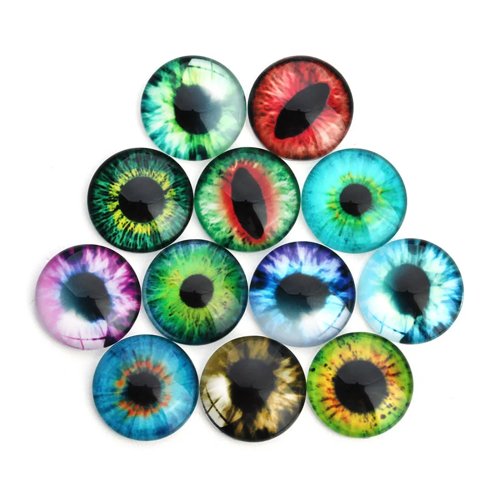 

20Pcs Glass Patch Round Flat Back DIY Jewelry Making Material Suitable for Earring Cufflink Clock Decoration 20mm Mixed Color