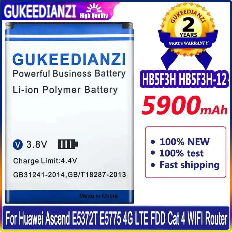 

Аккумулятор мобильного телефона HB5F3H HB5F3H-12 5900 мАч для Huawei Ascend E5372T E5775 4G Lte Fdd Cat 4 Wi-Fi маршрутизатор