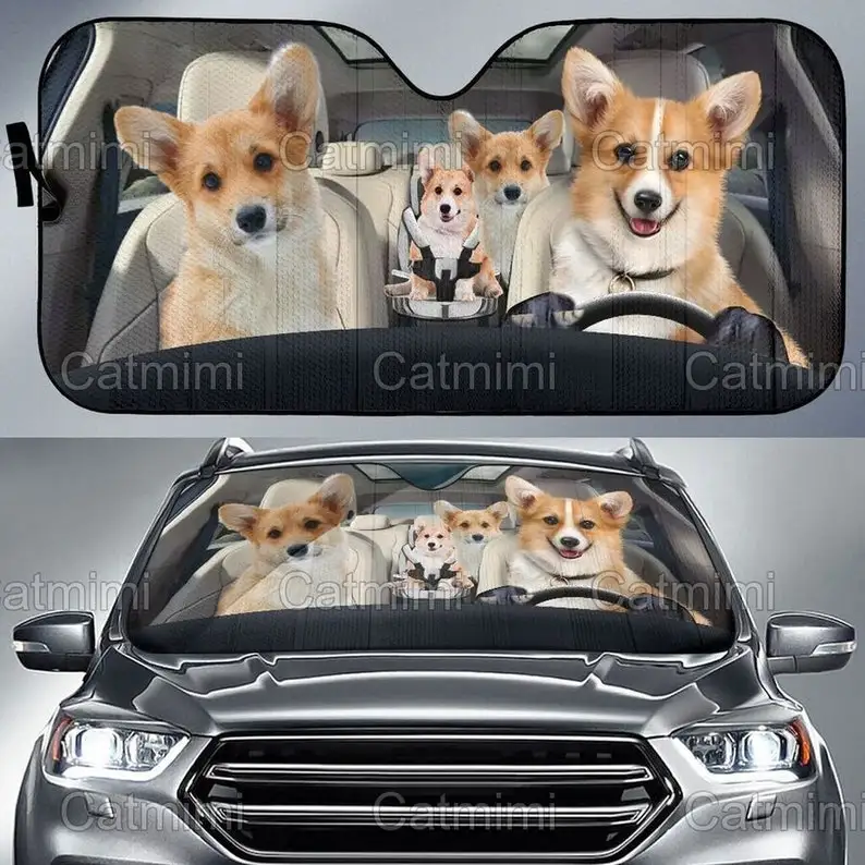 

Автомобильный солнцезащитный козырек Pembroke Welsh Corgi, забавный козырек, козырек от солнца Corgi Auto, козырек от солнца Corgi, украшение автомобиля, подарок на день матери MCL19200