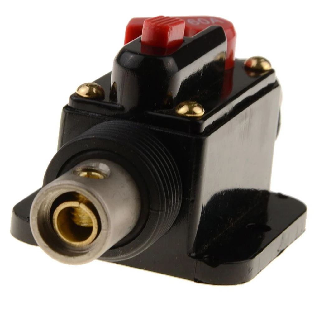 Car Inline Circuit Breaker Reset Fuse Inverter Easy to Operate System Protection Audio Power Line for 60 Amp