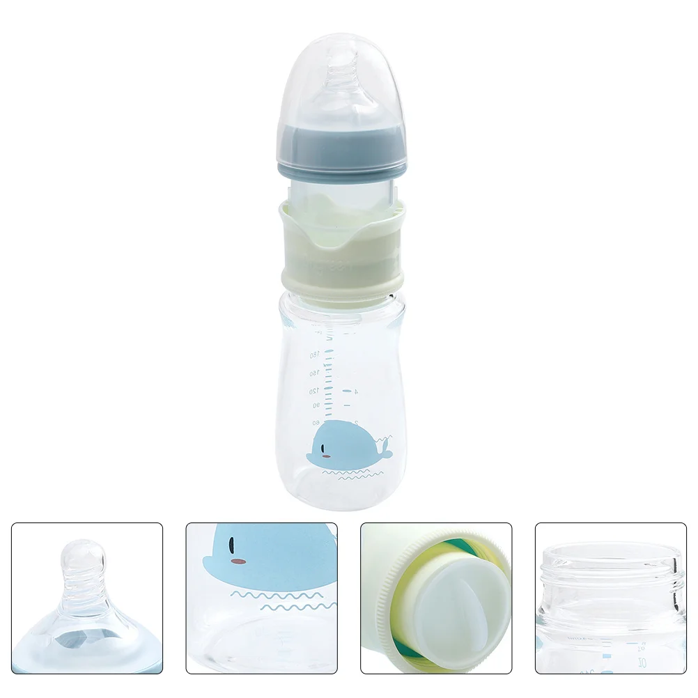 

240Ml Wide Opening Milk Powder Bottle for Babies Leak Proof Lightweight Convenient for Parents on The Go Toddler Drinking