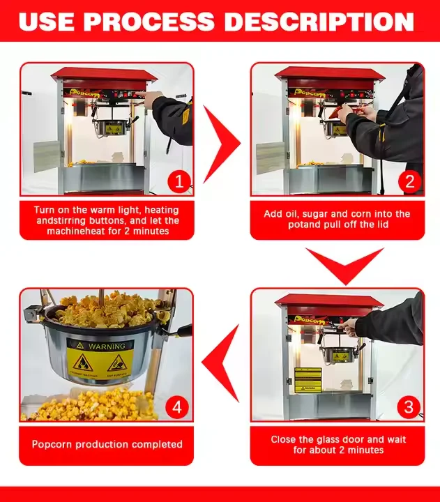 Commercial Popcorn Machine Electric Popcorn Vending Machine Automatic Theater Style Popcorn Making Machine