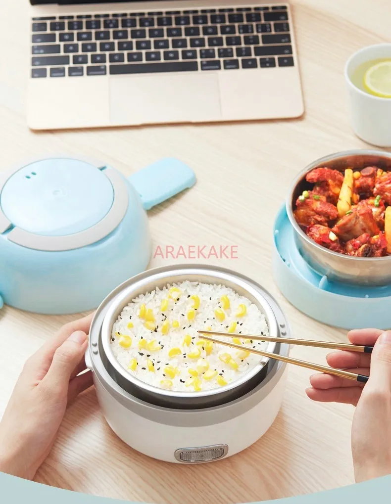 

Ланч-бокс с электрическим подогревом можно подключить, изолированный ланч-бокс с электрическим подогревом, офисная посуда для горячего риса, самостоятельное нагревание.