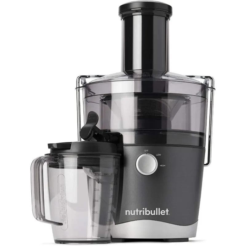 NutriBullet-Ju479 Centrifuge Machine pour Fruits, 05/09/2018 et relevés Alimentaire, 27 Onces/1.5 Litres, 800 Watts, Gris, NBJ50100