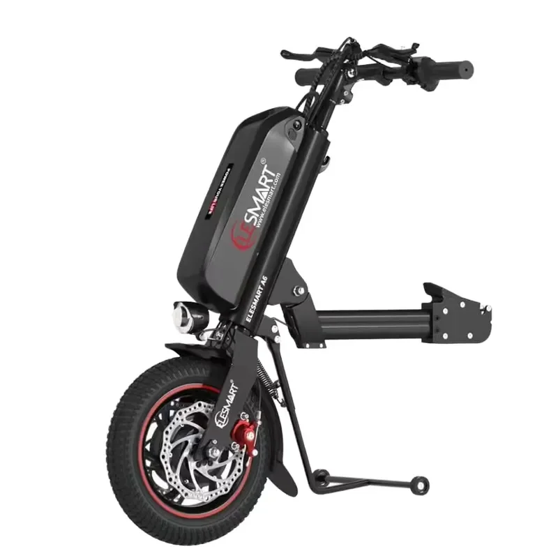 500W 36V wheelchair electric assist device with dual suspension system, 12-inch pneumatic tires, 10.4Ah battery, LCD screen,
