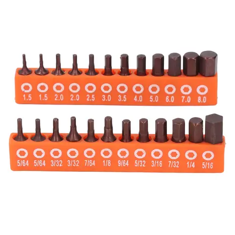 Hex Bits  Fit  Alloy Steel  and SAE Hex Key Drill Bit Strong Adsorption with Storage Holder for Industrial Use