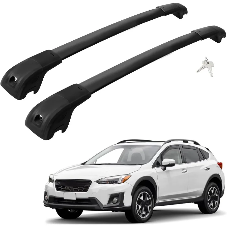 

Алюминиевые запираемые поперечины на крышу, совместимые с Subaru Crosstrek и 20172023 Impreza для поднятых боковых направляющих, идеально подходят для