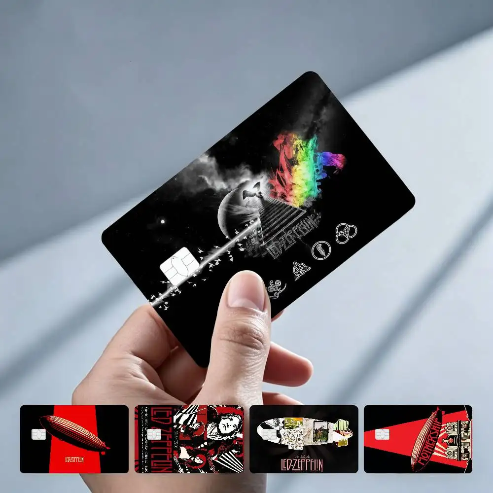 L-Led Z-Zeppelin Great Rock Band 4PCS!Trendy & Cool Business-Style Bank Card Sticker — Suitable for Debit Card Decoration