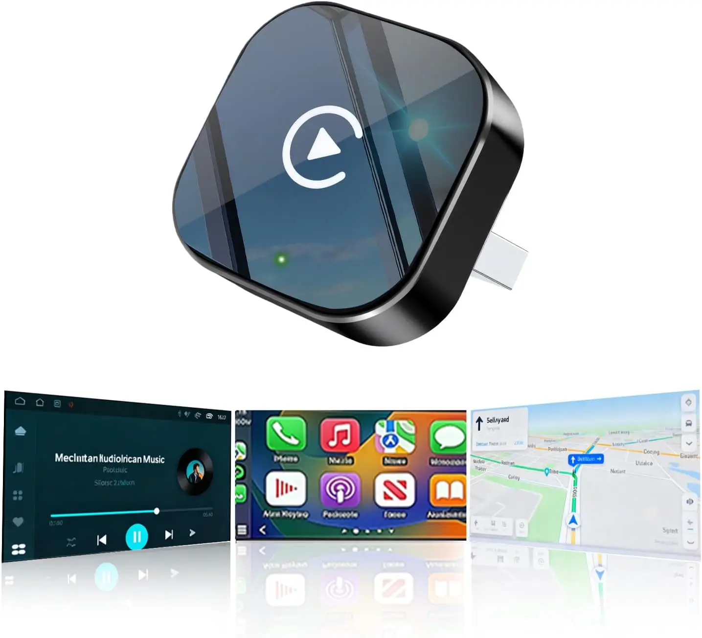 

Беспроводной адаптер CarPlay 2026 (обновленная версия) – подходит для Apple iPhone и Android, компактный размер, удобство подключения (Plug-and-Play), и другие функции.