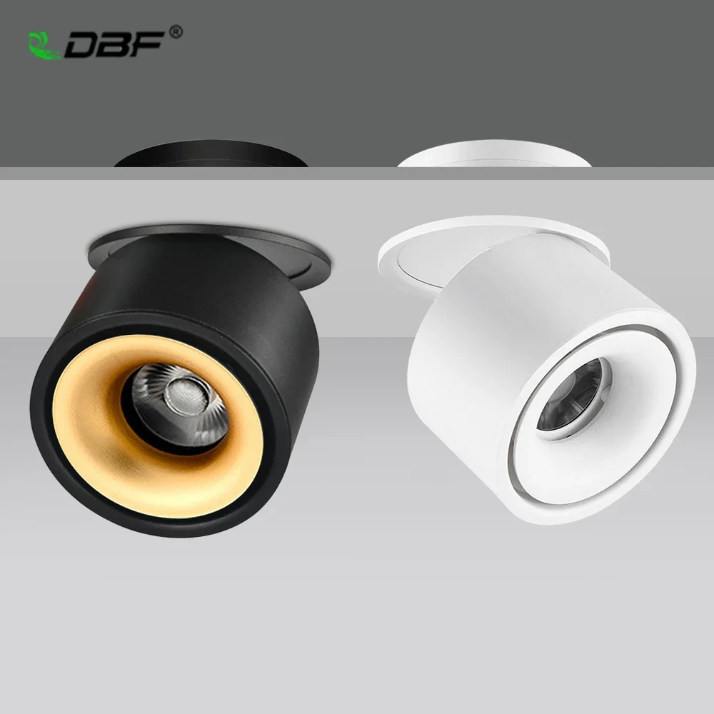 

[DBF] Angle Adjustable Ceiling Recessed Spot Lights 5W 7W 10W 12W 15W COB LED Downlights for TV Background Clothing Shop Indoor