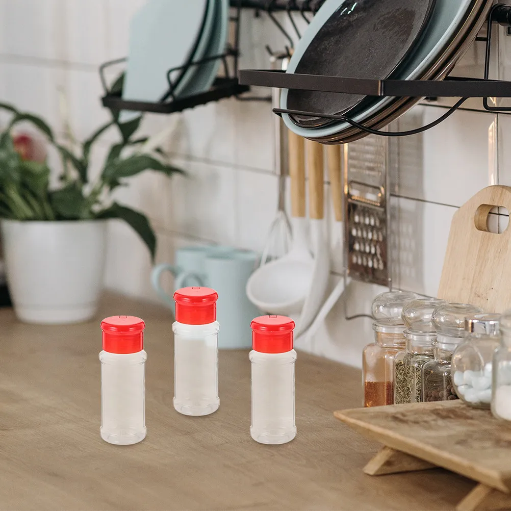 プラスチック製スパイスボトル、透明調味料容器、漏れ防止収納、ペッパースパイス用、キッチン用