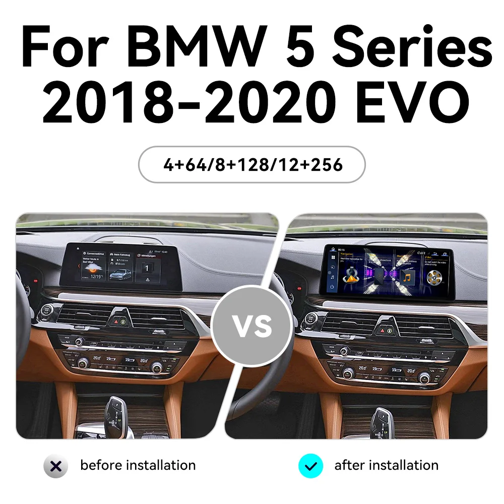 2400*900 AI Voice Multimedia Receiver Android Auto For BMW 5 Series 2018~2020 GPS Navigation Automotive Stereo Radio Head Unit