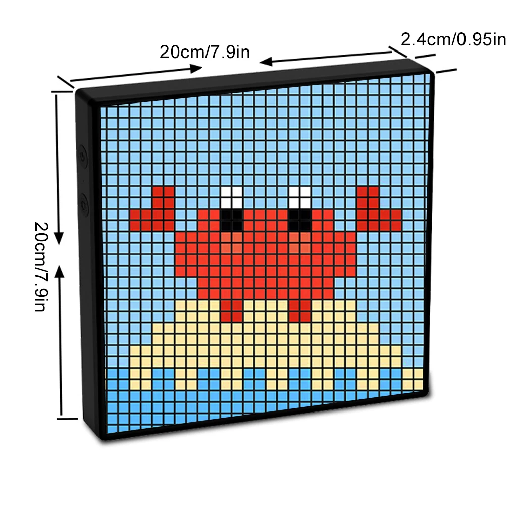 DIY Desktop Bluetooth Pixel Screen 32x32 Alarm Clock Time Display Mosaic Pixel Screen Wall Mounted LED Pixel Light Room Decor