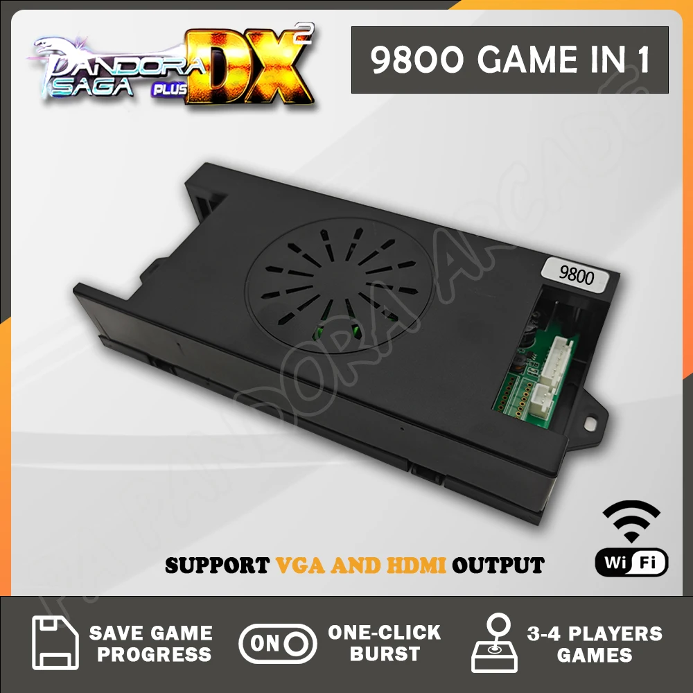 2023 New For Pandora Saga DX2 Box 9800 in 1 PCB Board 40P Retro Arcade Game Support HDMI VGA Output Multiplayer