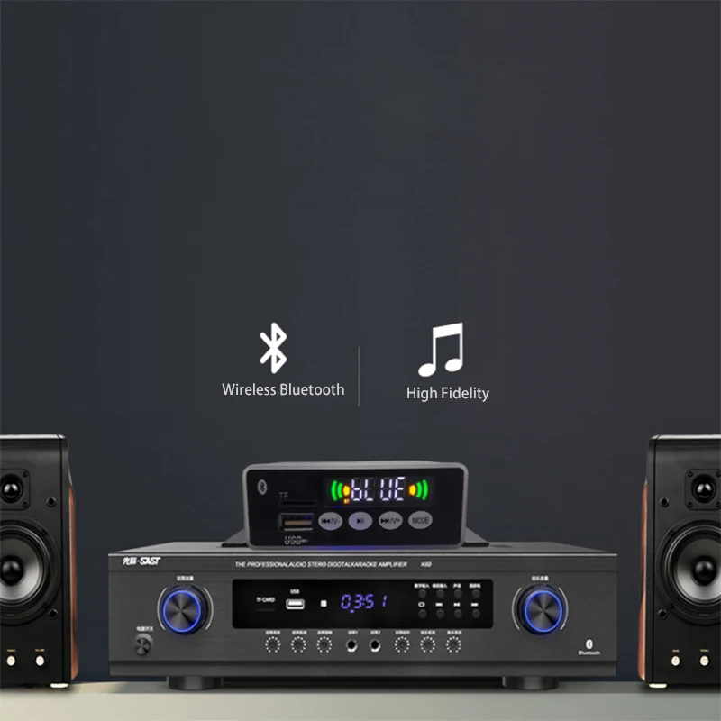 Bluetooth 5.0 Lossless Music Player FLAC,APE,WMA,MP3 Decoder Board  Audio U disk FM MP3 Player With Remote Control DC 12V