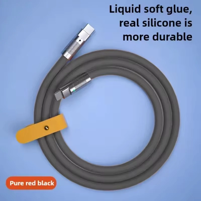 120W 6A Kabel Super Schnelles Laden PD Typ-C Flüssigsilikonkabel 1M 1,5M 2M Kabel C zu C Schnellladekabel für Xiaomi iPhone