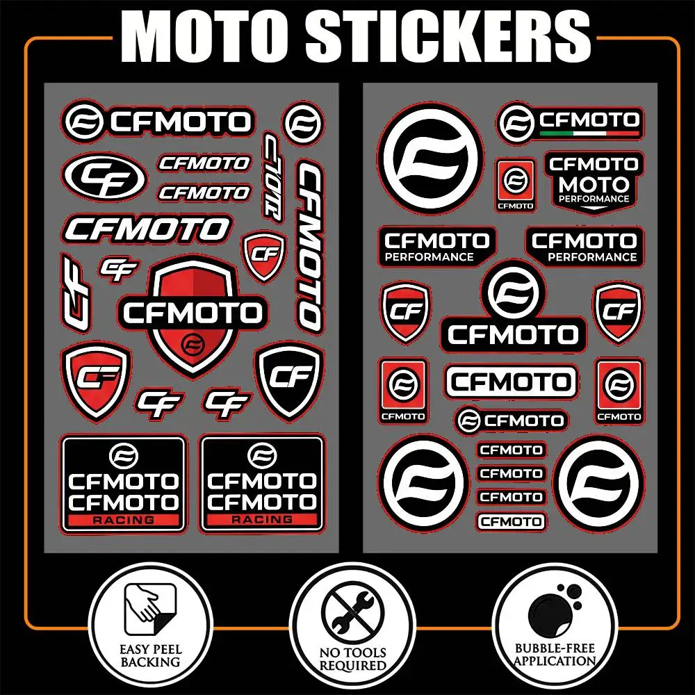 FOR CFMOTO Waterproof Reflective Scratch Cover Sticker Universal Decor Decal For Car Motorcycle Helmet Refrigerator