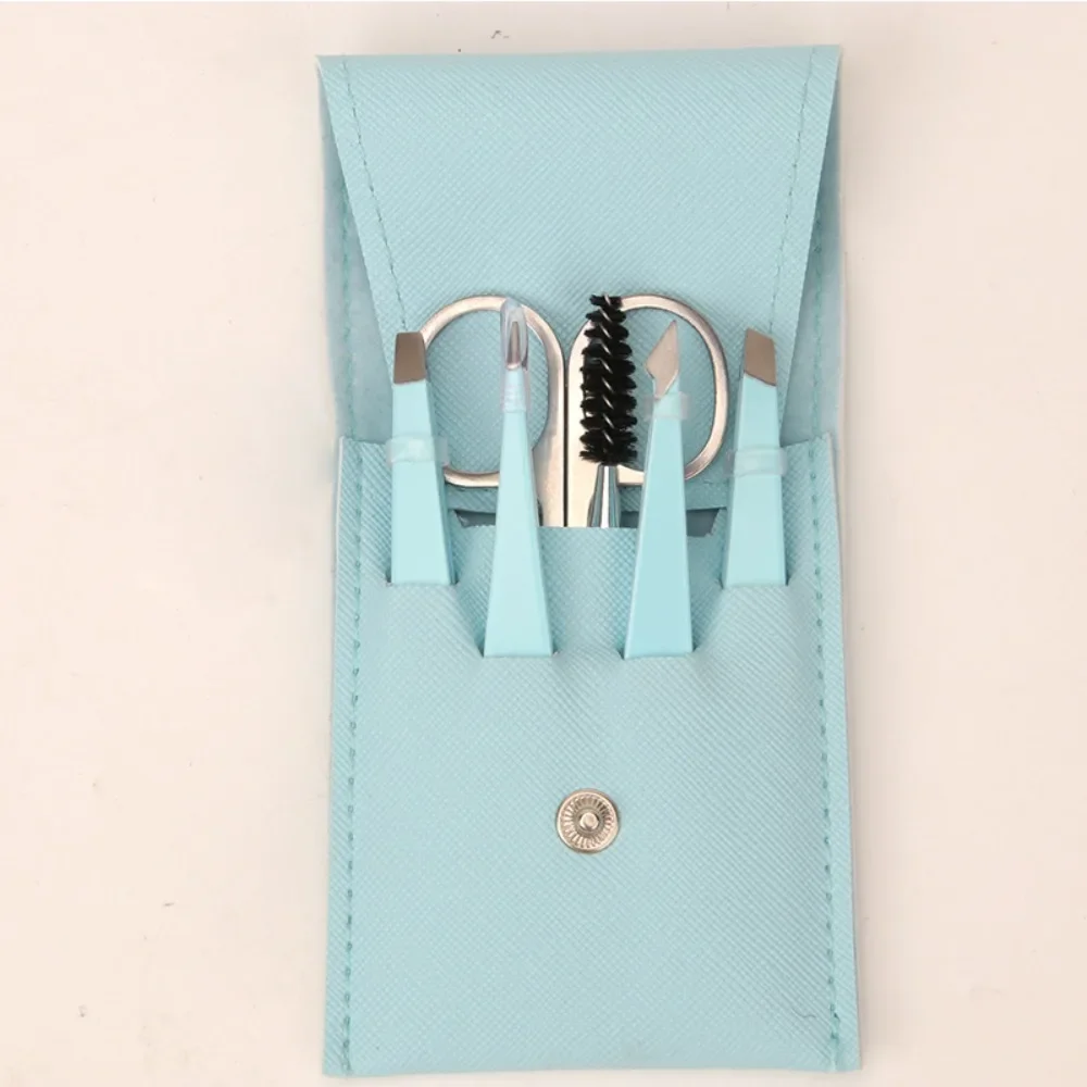 مجموعة تشكيل الحواجب، ملقط حواجب من الفولاذ المقاوم للصدأ لإزالة الشعر #4