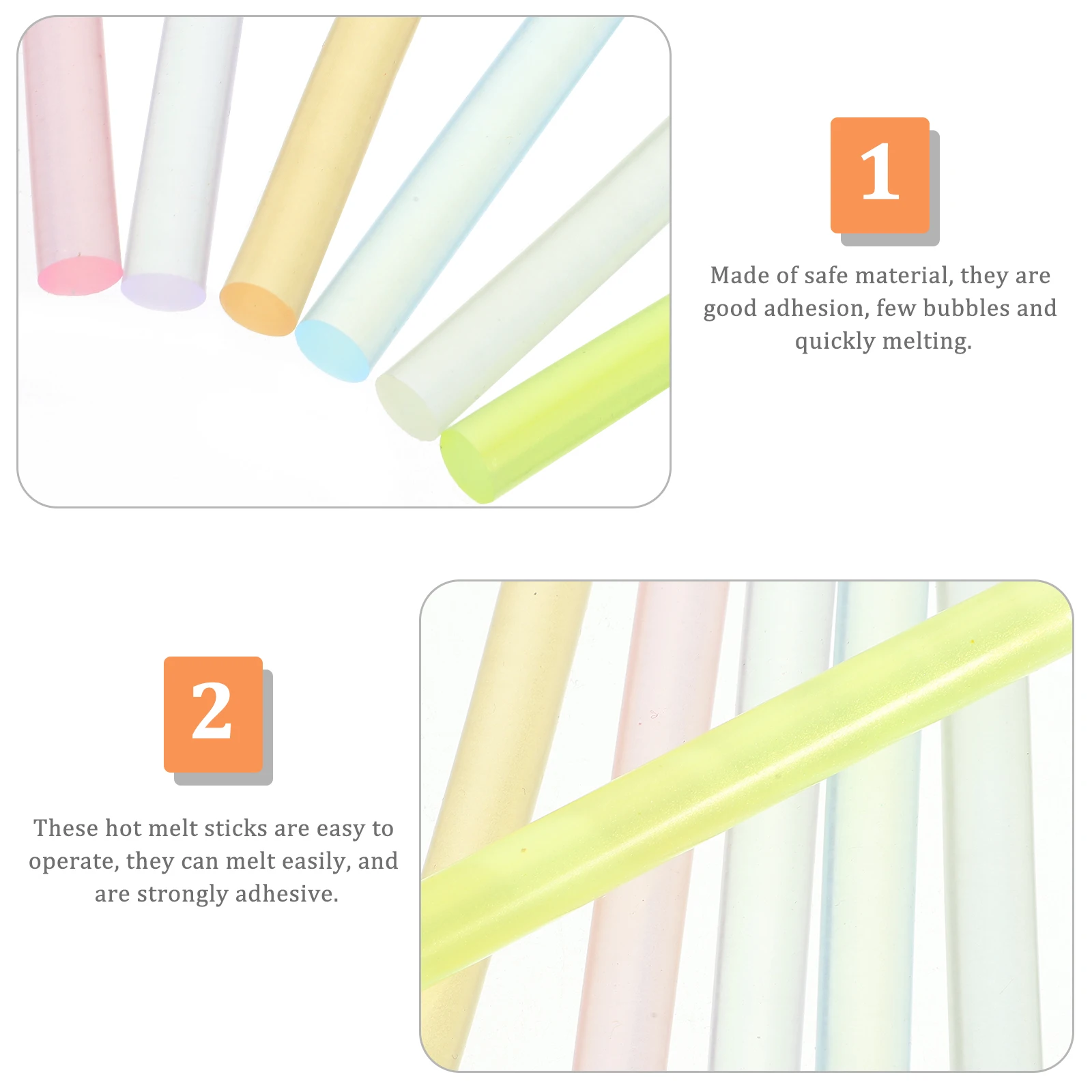 

60pcs Colorful Strong Adhesive Crafting Glue Rods For Diy Art Projects Sealing Repairs Decorations Handicrafts Melt