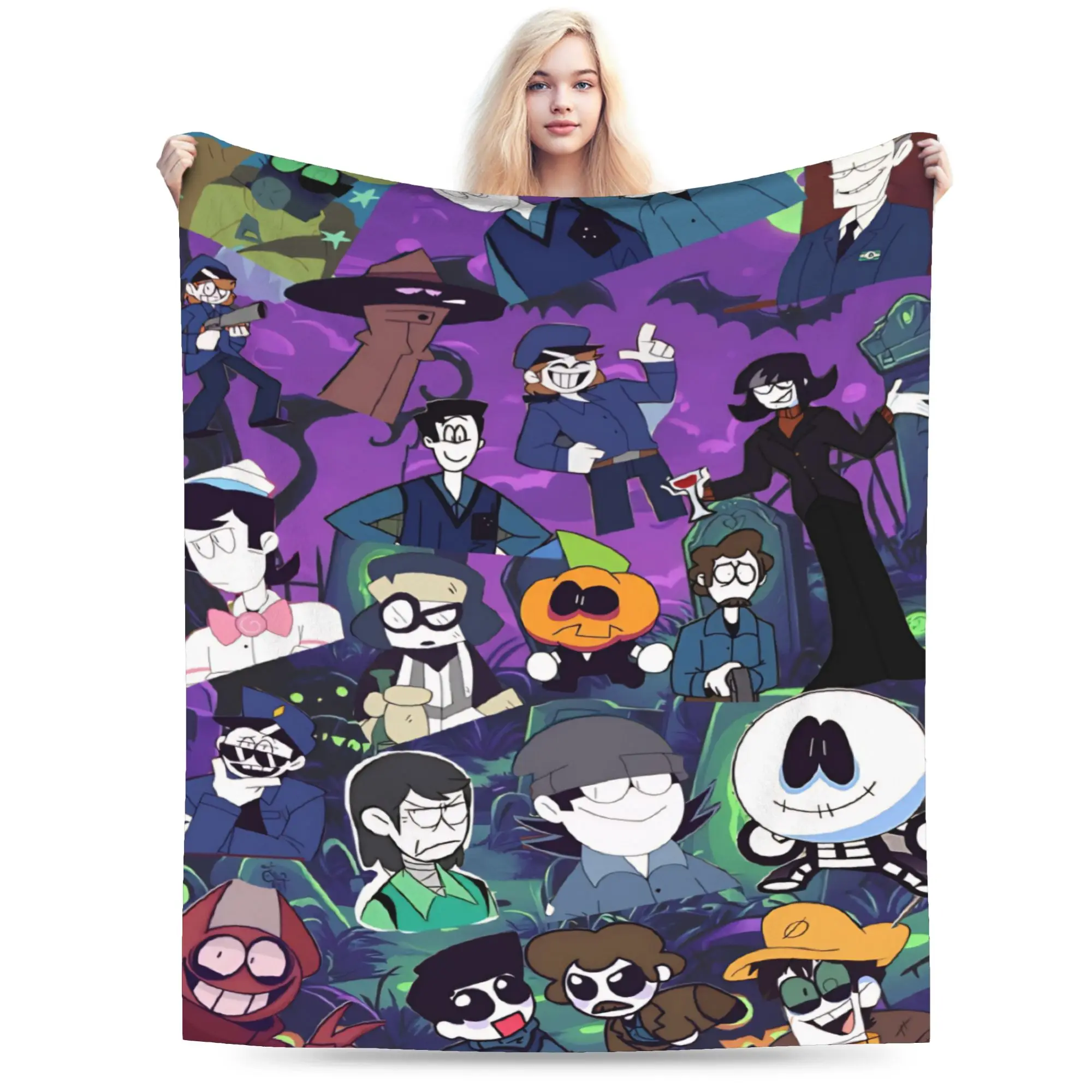 Spooky Month Blankets Super Soft Fleece Comfortable Gift  Throw Blankets Rug Piece