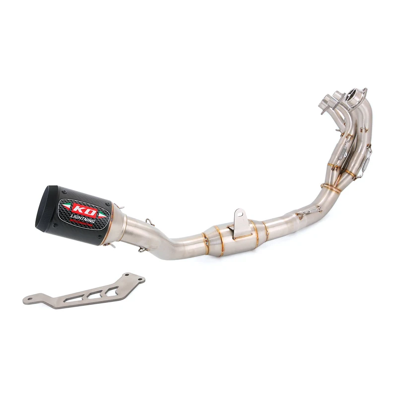 

For Yamaha MT09 FZ09 2020-2023 Motorcycle Exhaust Header Link Pipe Slip On Carbon Fiber 51mm Muffler Removable DB Killer Escape