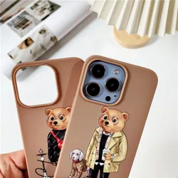Baron Filou Bear Luxury Soft Case For Iphone 14 13 12 11 Pro Max Mini 7 8 6 6s Plus Xr X Xs Se Phone Cover Leisure Fundas Capa