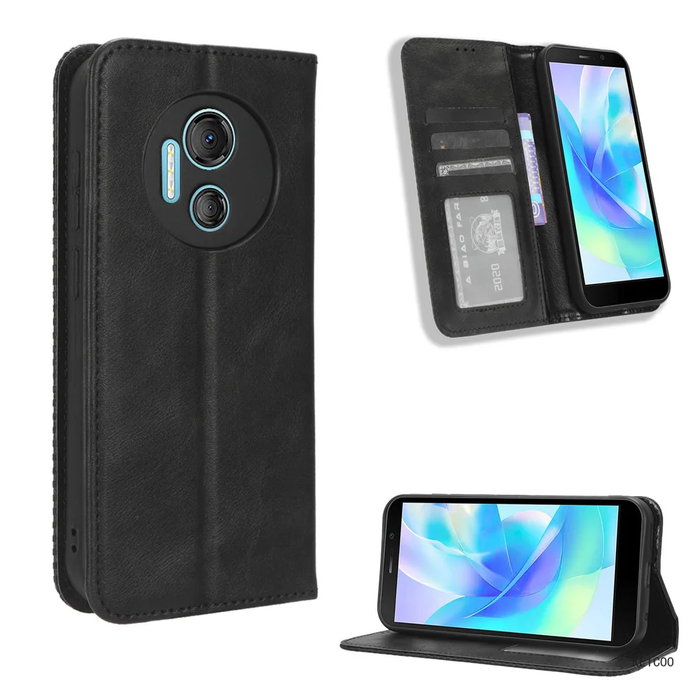 Magnetic Leather Case for Doogee Y9 N20 N30 N40 S59 S86 S88 X95 S96 X96 S97 X98 Pro Plus Card Insertion Anti-fall Holder Housing