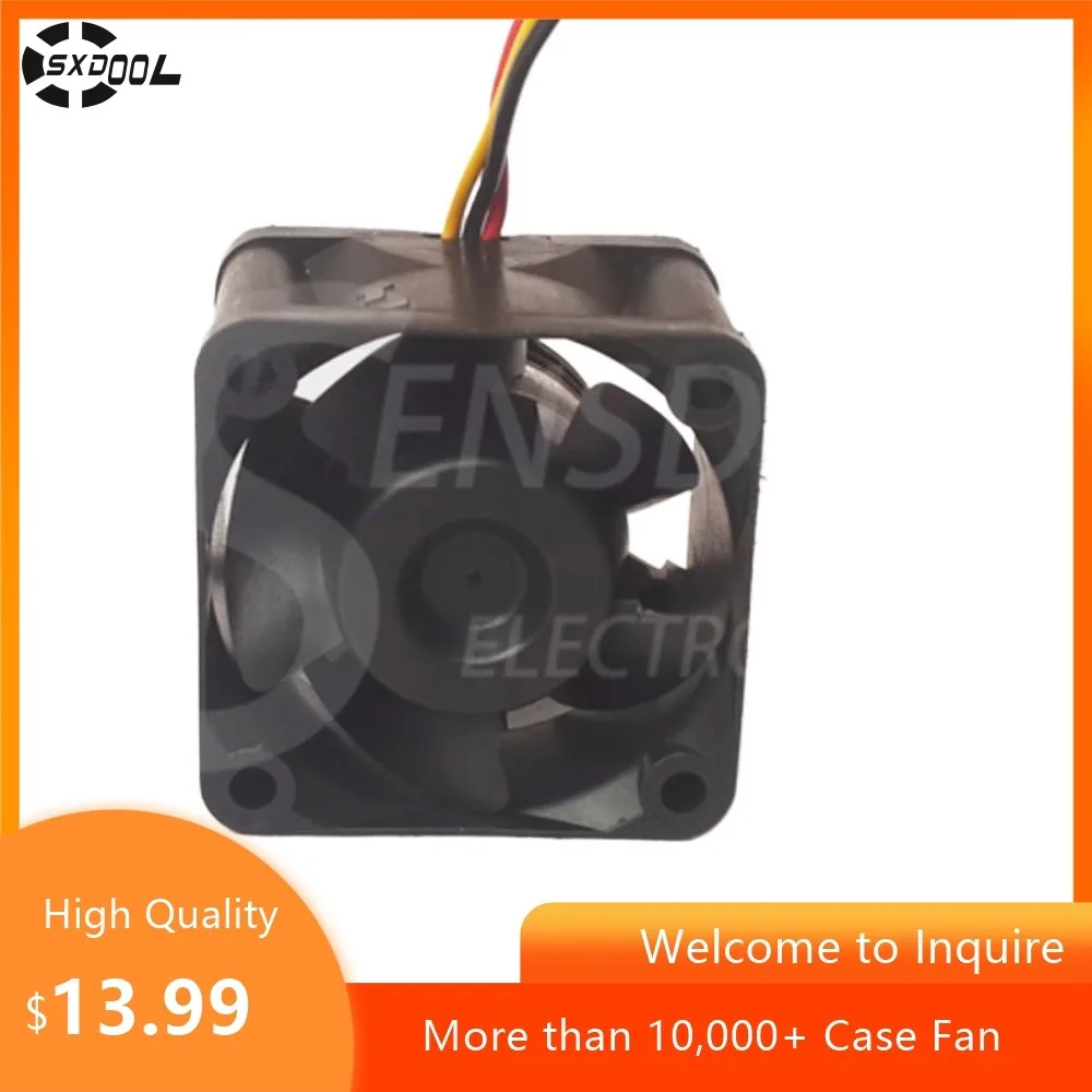 2pcs C34957-57 High-Efficiency 40mm x 28mm DC 12V 1U Server Cooling Fan with Dual Ball Bearings 3-Wire Speed Monitoring
