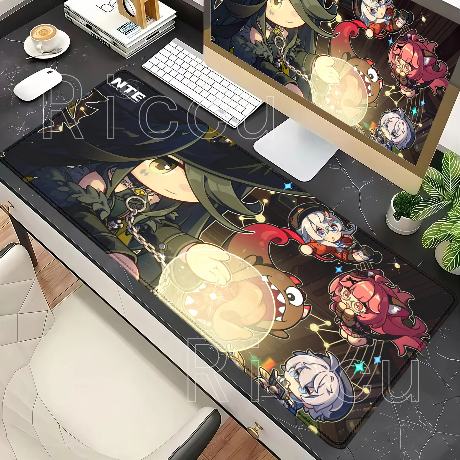 Mousepad Blackbird NTE Neverness To Everness Anime Girl Mouse Pad Non-Slip Office Accessories Overlock XXL ‌HD Printing Desk Mat