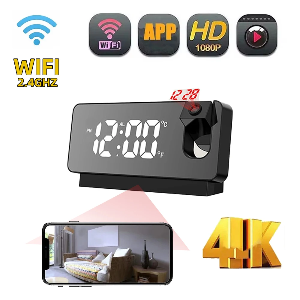 

Wireless clock camera 1080P high-definition WiFi mini camera for office and home monitoring, nanny camera, indoor camera