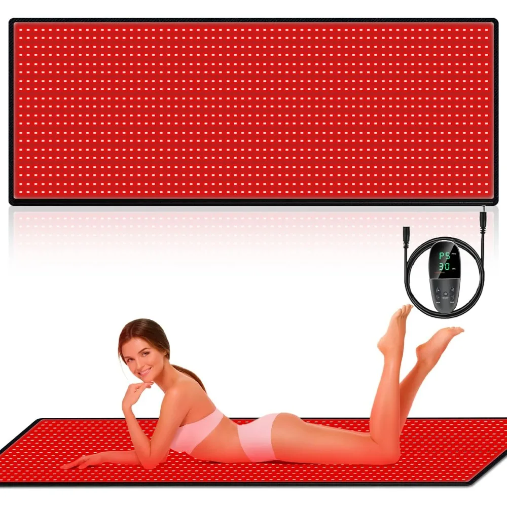 

Red Light Therapy Infrared Pad: Pain Relief 1280 LEDs Large Mat for Full Body 660nm Red Light&850nm Infrared Therapy Heating